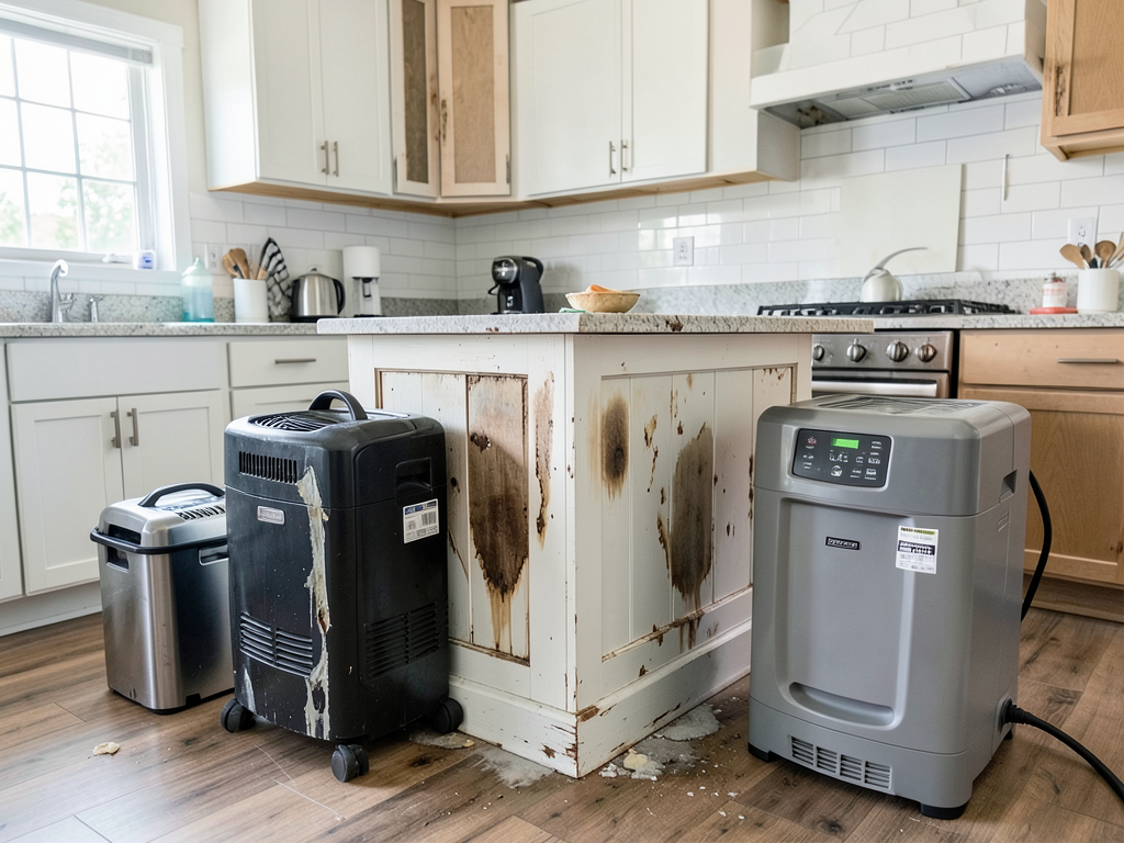 Recovering from a slow-drip pipe leak inside a kitchen island in your Elmwood home